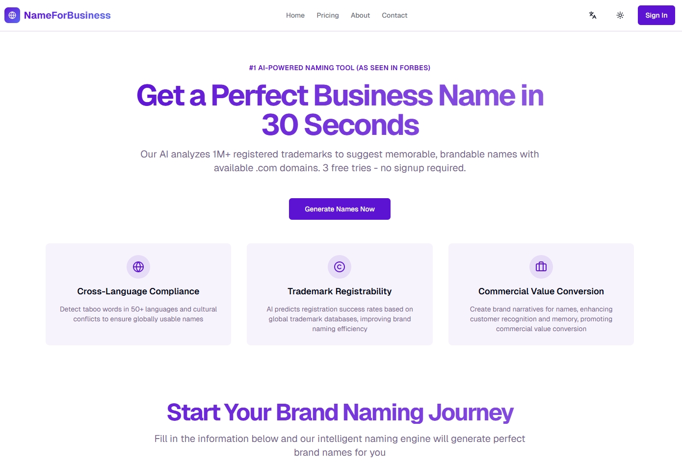 3-Second Global Compliant Brand Name Generation